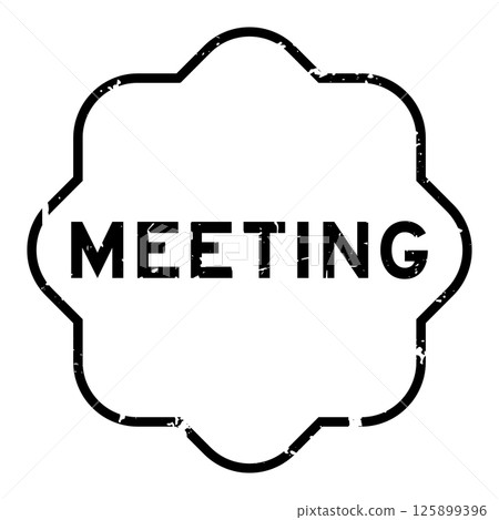 Grunge black meeting word rubber seal stamp on white background Grunge black meeting word rubber seal stamp on white background 125899396