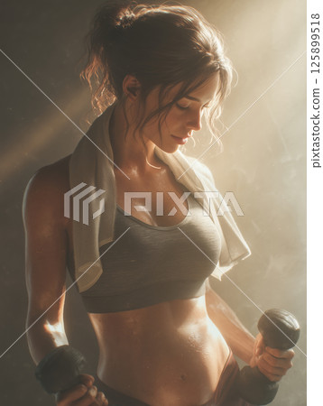 Empowered pregnant mother embraces fitness during her journey to motherhood 125899518