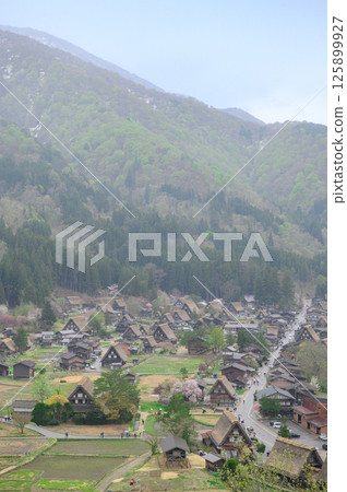 Shirakawa-go on a cloudy day 125899927