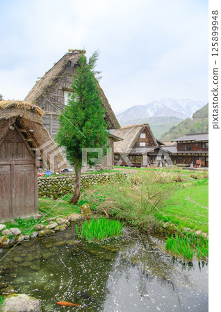 Shirakawa-go on a cloudy day 125899948