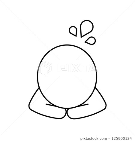 A person icon doing dogeza A person icon doing dogeza 125900124