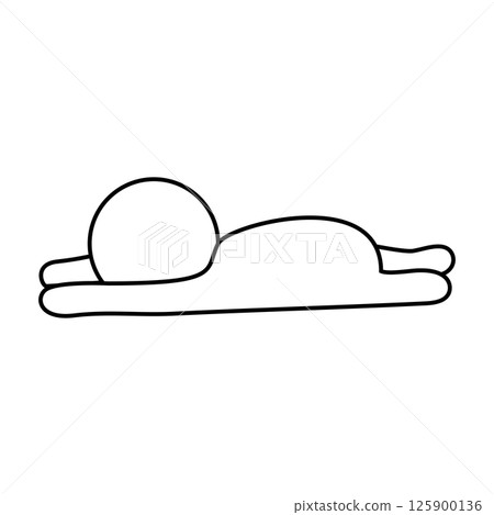 趴著睡覺的人形圖標 125900136