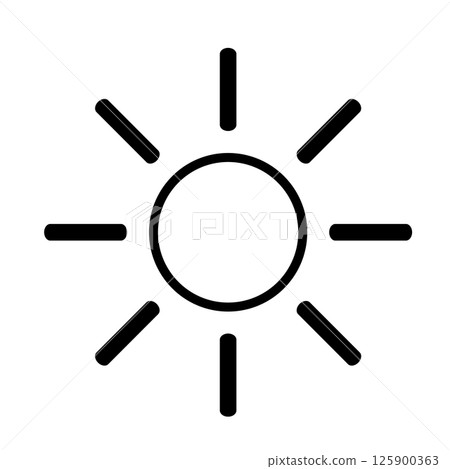 Weather sun illustration monochrome Weather sun illustration monochrome 125900363