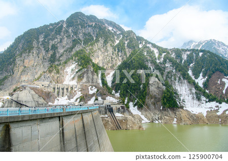 Kurobe Dam in April 125900704