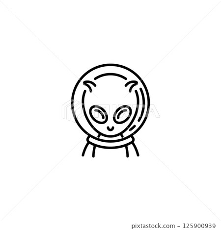 Minimalist Alien Icon Minimalist Alien Icon 125900939