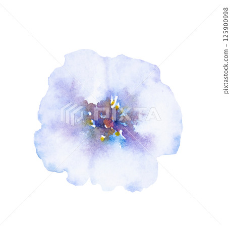 Watercolor light blue wild flower isolated illustration, floral wedding and greeting element Watercolor light blue wild flower isolated illustration, floral wedding and greeting element 125900998