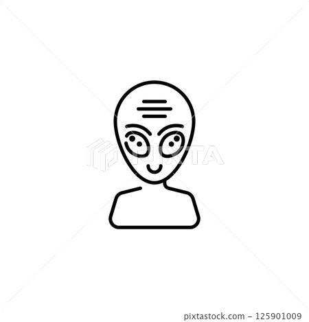 Minimalist Alien Icon 125901009