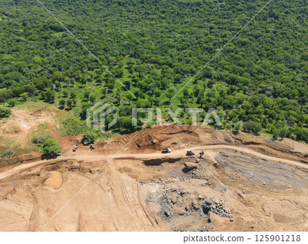 Rock mineral industrial quarry Rock mineral industrial quarry 125901218