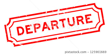 Grunge red departure word rubber seal stamp on white background Grunge red departure word rubber seal stamp on white background 125901669