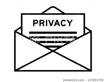 Envelope and letter sign with word privacy as the headline Envelope and letter sign with word privacy as the headline 125901708