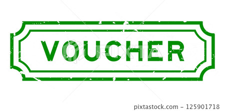 Grunge green voucher word rubber seal stamp on white background Grunge green voucher word rubber seal stamp on white background 125901718