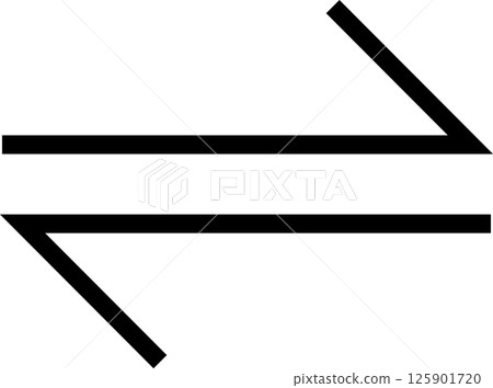 平面設計中的雙向箭頭圖標 125901720