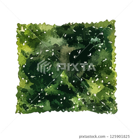 AI生成的海藻水彩插圖 125901825