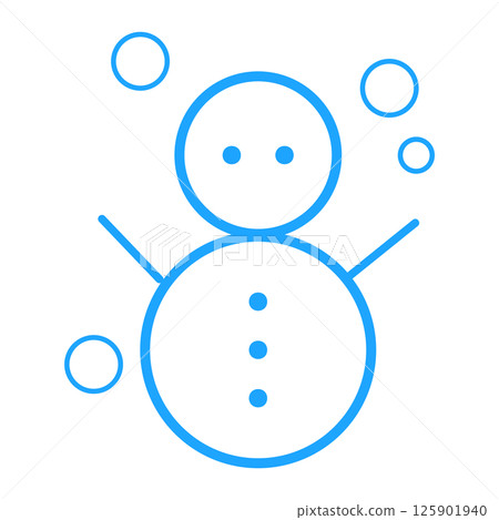 Weather Snow and Snowman Icon Color Weather Snow and Snowman Icon Color 125901940