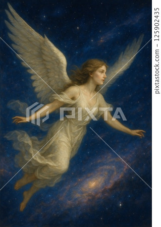 Beautiful flying female angel 125902435
