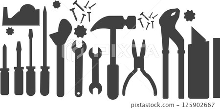 Tools graphic material illustrations 125902667