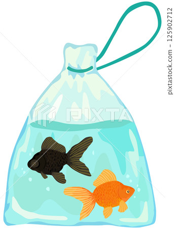 Goldfish scooping Black Demekin and Ryukin vector material Goldfish scooping Black Demekin and Ryukin vector material 125902712