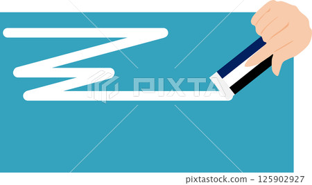 用橡皮擦擦除圖形材料的插圖（遺忘） 125902927