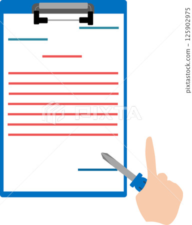 檢查圖形材料插圖 125902975