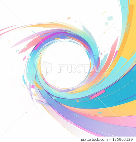 Digital art of smooth spirals in soft pastel colors 125903129