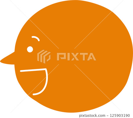 cute doodle minimal hand draw speech bubble balloon orange color with facial expression, text box think speak talk banner, flat design png illustration 125903190