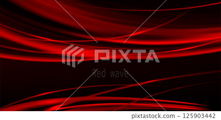 Exquisite red wave design with bright glitter 125903442