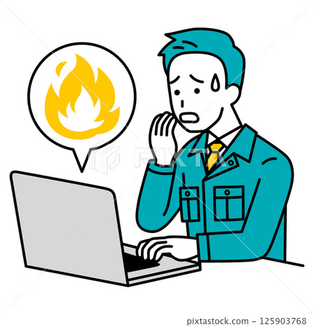 一名男員工（手持筆記型電腦）被社群網路上的辱罵搞糊塗了 125903768