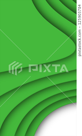 Abstract green layered paper-cut style pattern with smooth 3D curves and clean shadows Abstract green layered paper-cut style pattern with smooth 3D curves and clean shadows 125903784