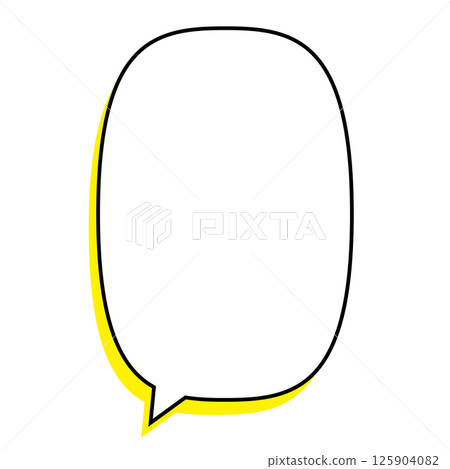 Simple speech bubble illustration, vertical 125904082