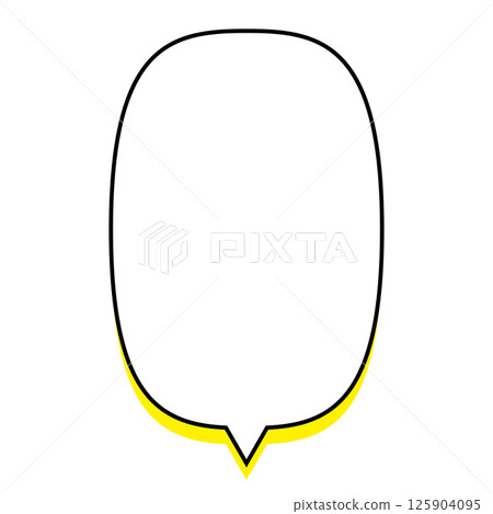 Simple speech bubble illustration, vertical 125904095