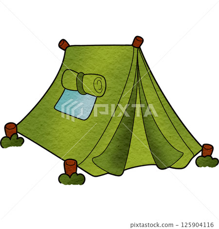 The illustration of a tent 125904116