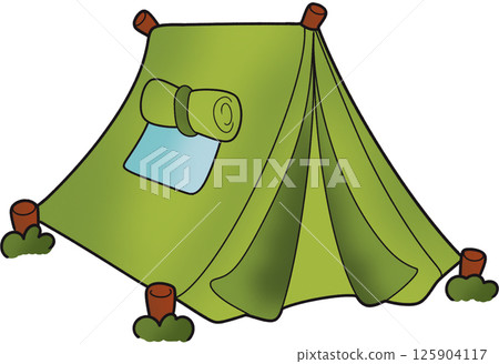 The illustration of a tent 125904117