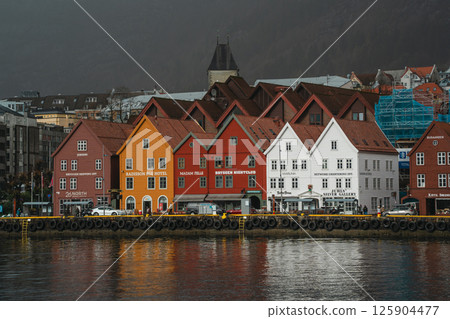 Colorful historic waterfront in Bergen NorwayDescriptionCopyEdit Colorful historic waterfront in Bergen NorwayDescriptionCopyEdit 125904477