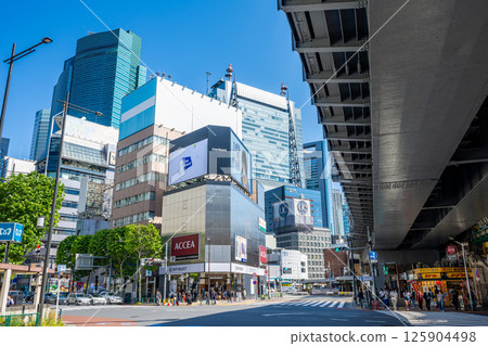 Shinbashi Station, Ginza Exit, Station Front View Shinbashi Station, Ginza Exit, Station Front View 125904498
