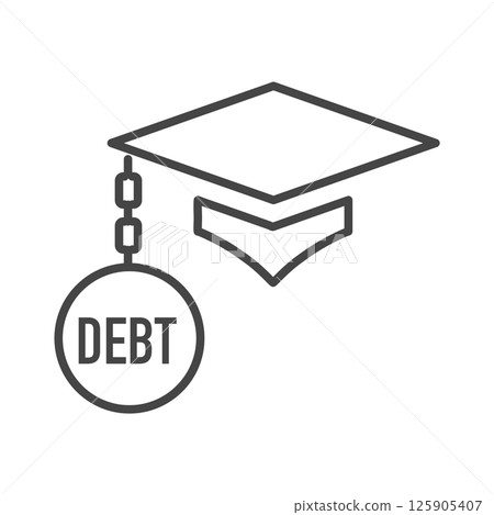 Student Loan Debt Forgiveness Icon - Debt Burden Images Student Loan Debt Forgiveness Icon - Debt Burden Images 125905407