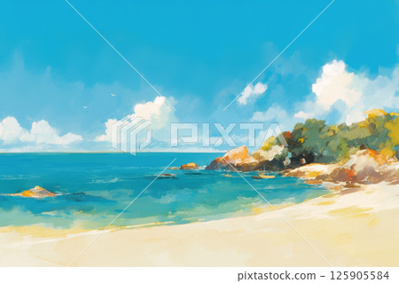Beautiful beach 125905584