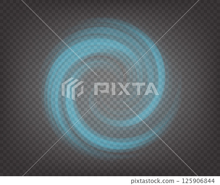 Blue cold or fresh air circle rotating effect Blue cold or fresh air circle rotating effect 125906844