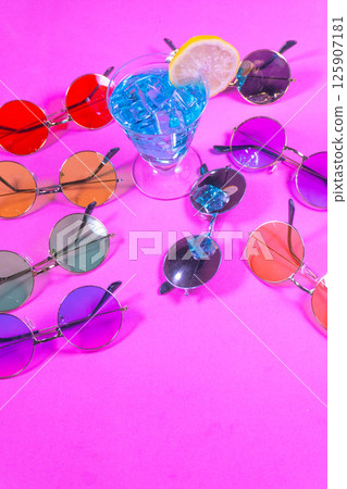 Colorful summer sunglasses 125907181