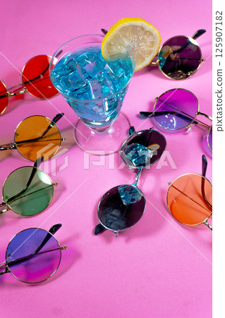 Colorful summer sunglasses Colorful summer sunglasses 125907182