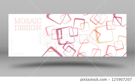 Geometric background. Layout of the cover, poster, banner, poster with squares. A template for interior design, creative design and creative ideas Geometric background. Layout of the cover, poster, banner, poster with squares. A template for interior design, creative design and creative ideas 125907207
