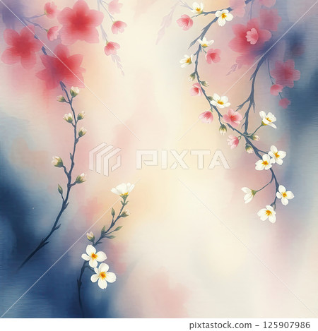 Floral texture with soft pink petals and leaves, great for layered design. 125907986