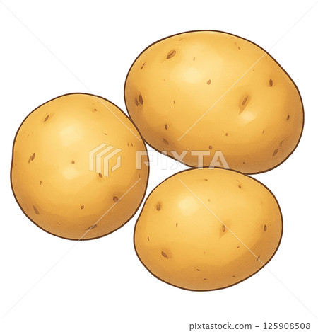 馬鈴薯插畫（動漫風格，簡約設計） 125908508