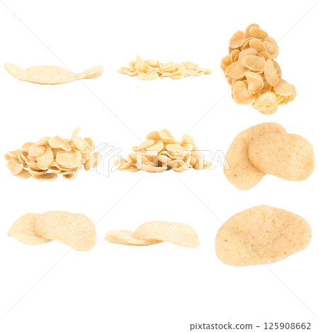 Shrimp crackers isolated on white background Shrimp crackers isolated on white background 125908662