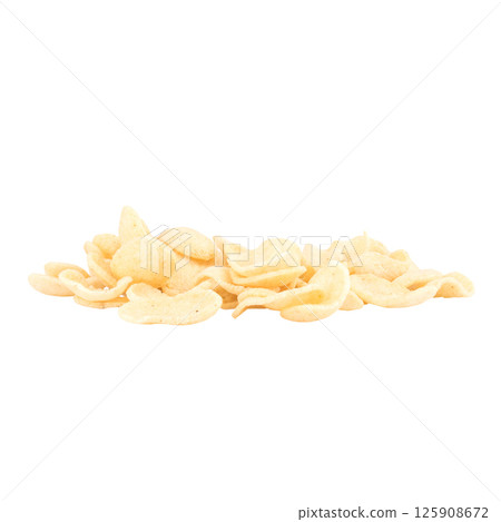 Shrimp crackers isolated on white background Shrimp crackers isolated on white background 125908672