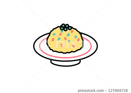 簡單的中餐館炒飯插畫 125908726