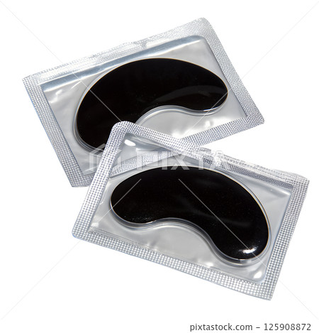 Eye patches isolated on transparent background, medical or cosmetic skin care product Eye patches isolated on transparent background, medical or cosmetic skin care product 125908872