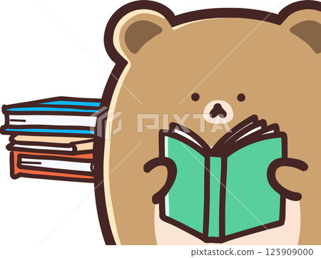 cute bear reading a book 125909000