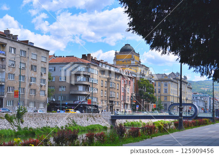 Sarajevo, the capital city of Bosnia and Herzegovina, landscape view 125909456