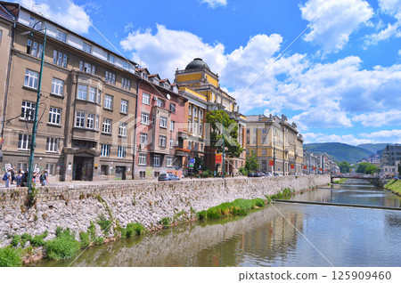 Sarajevo, the capital city of Bosnia and Herzegovina, landscape view 125909460