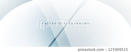 White and soft blue modern abstract background with curves, wave shapes and diagonal lines. 125909515
